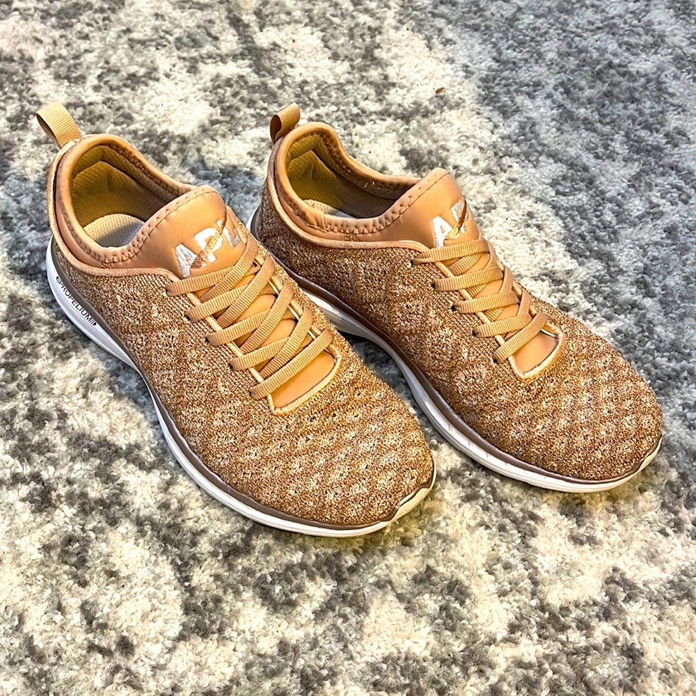 APL rose gold women’s sneakers size 7